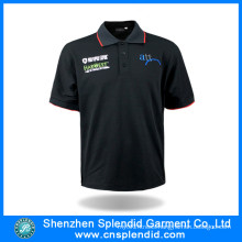 Mens Black Breathability and Ventilation Golf Polo Shirts